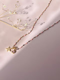 Pink stone necklace