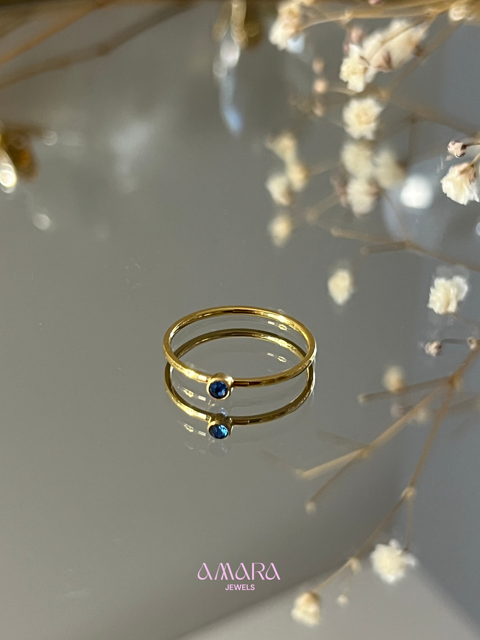 Blue stone ring